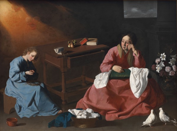 Christ and the Virgin in the House at Nazareth, c. 1640. Francisco de Zurbarán (Spanish, 1598-1664)