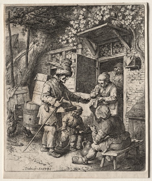 The Peddlar, 1741. Christian Wilhelm Ernst Dietrich (German, 1712-1774). Etching