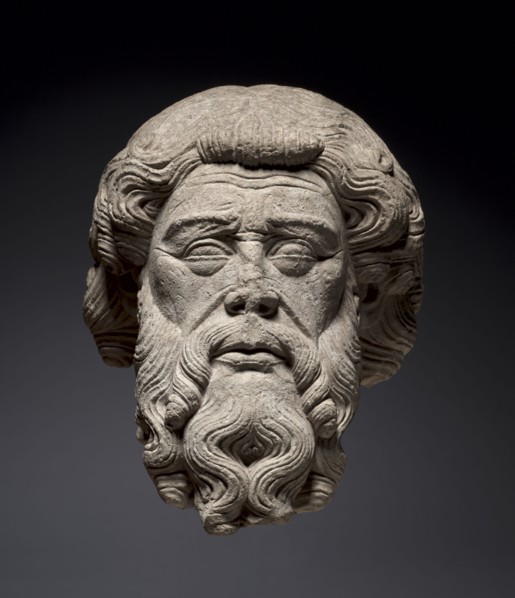 Head of an Apostle, c. 1325-1350. Southwestern France, Toulouse?, 14th century. Limestone, with