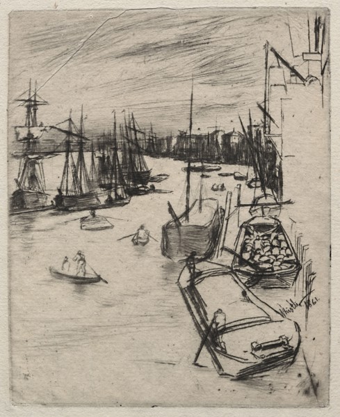 Little Wapping, 1861. James McNeill Whistler (American, 1834-1903). Etching