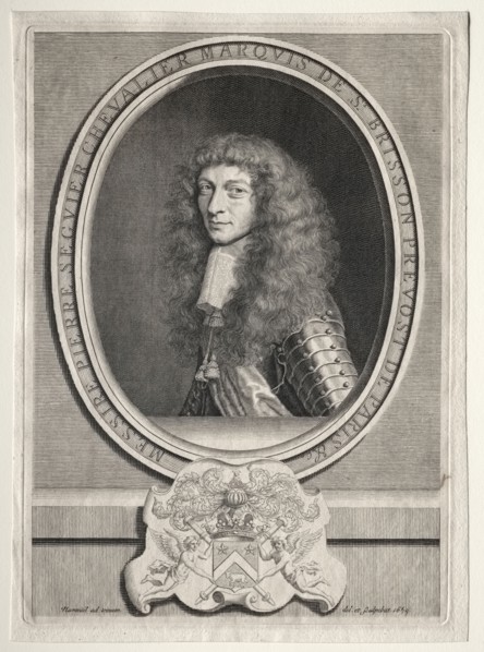 Pierre Seguier Chevalier, Marquis de St. Brisson. Robert Nanteuil (French, 1623-1678). Engraving