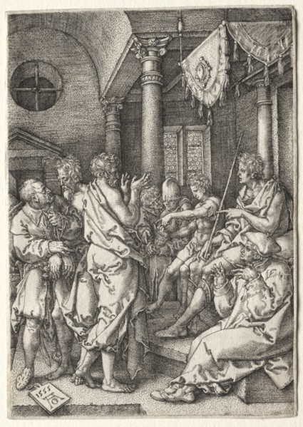 The Story of Susanna: Daniel Cross-Examining the Elders. Heinrich Aldegrever (German, 1502-1555/61)