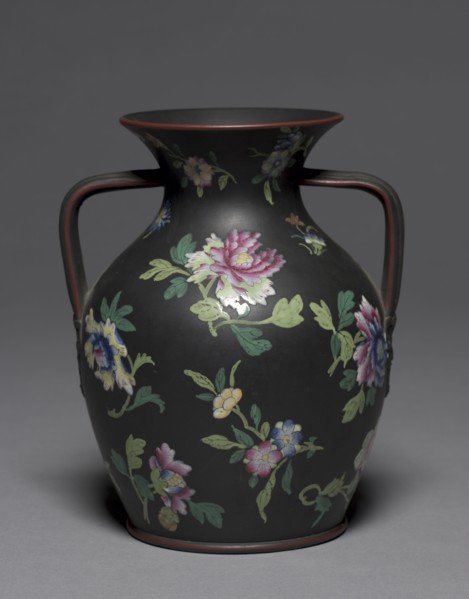Vase, c. 1804-1810. Wedgwood Factory (British). Black basalt; diameter: 14.6 cm (5 3/4 in.);