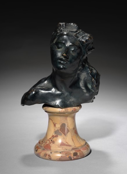 Head of the Little Martyr, c. 1880 - 1885. Auguste Rodin (French, 1840-1917). Bronze; overall: 16.2
