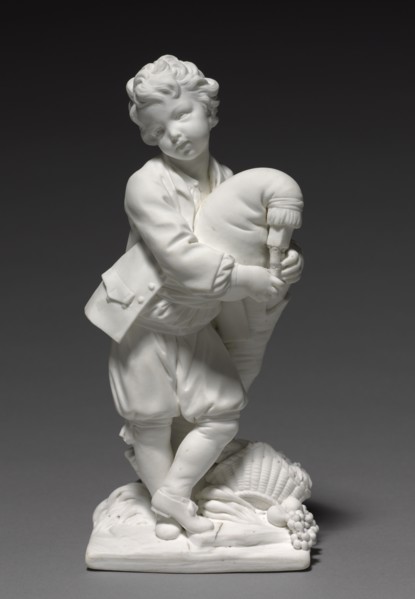 Figure of the Bagpiper, 1748-1752. Vincennes Factory (French), Pierre Blondeau (French), François