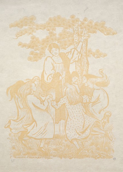Illustration 25:  La Ronde, 1893. Lucien Pissarro (British, 1863-1944). Wood engraving