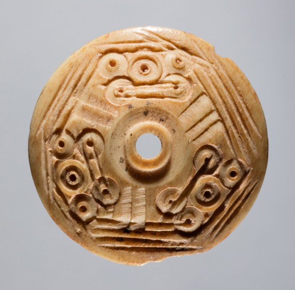 Spindle Whorl, 700s - 900s. Iran, early Islamic period, 8th - 10th century. Bone, incised; overall: