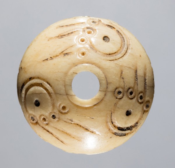 Spindle Whorl, 700s - 900s. Iran, early Islamic period, 8th - 10th century. Bone, incised; overall: