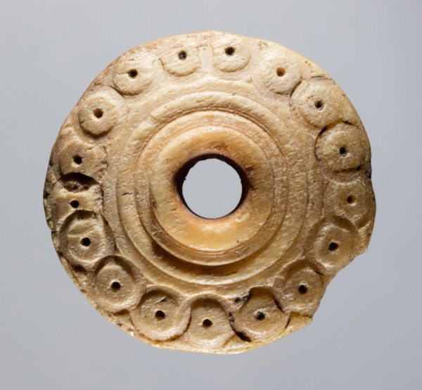 Spindle Whorl, 700s - 900s. Iran, early Islamic period, 8th - 10th century. Bone, incised; overall: