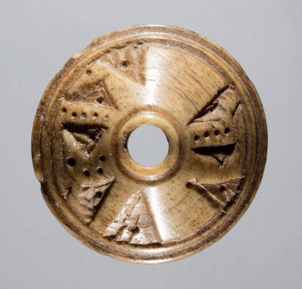 Spindle Whorl, 700s - 900s. Iran, early Islamic period, 8th - 10th century. Bone, incised; overall: