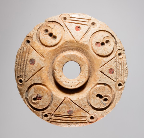 Spindle Whorl, 700s - 900s. Iran, early Islamic period, 8th - 10th century. Bone, incised; overall: