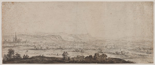 Landscape with the Village of Schenkenschanz, Gelderland, 1600s. Herman Saftleven (Dutch,