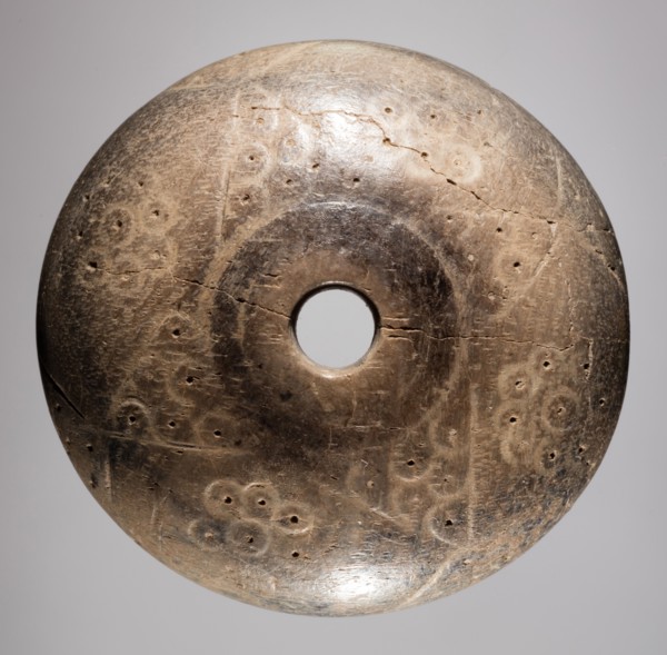 Spindle Whorl, 700s - 900s. Iran, early Islamic period, 8th - 10th century. Bone, incised; overall: