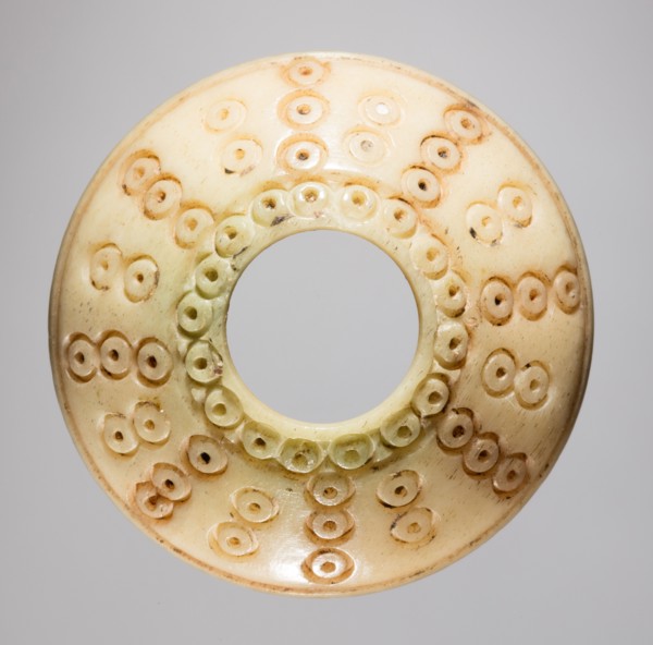 Spindle Whorl, 700s - 900s. Iran, early Islamic period, 8th - 10th century. Bone, incised; overall: