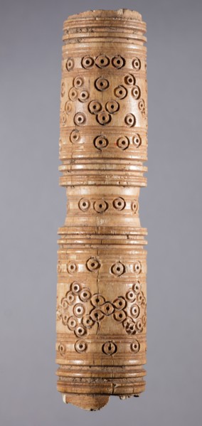 Hollow Tube, 700s - 900s. Iran, early Islamic period, 8th - 10th century. Bone, incised; overall: 9