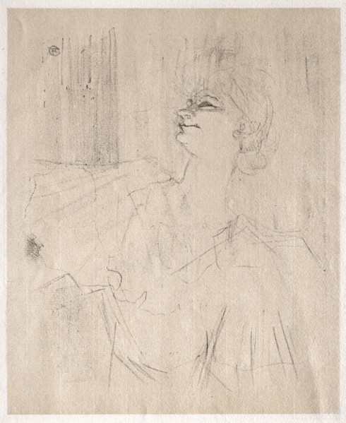 Yvette Guilbert:  à Ménilmontant, de Bruant, 1898. Henri de Toulouse-Lautrec (French, 1864-1901).