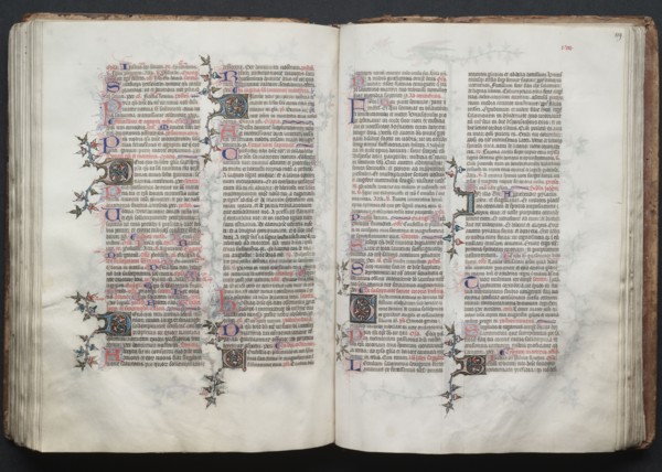 The Gotha Missal:  Fol. 119r, Text, c. 1375. And workshop Master of the Boqueteaux (French). Ink,