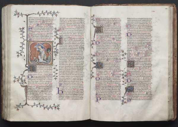 The Gotha Missal:  Fol. 124v, The Archangel Michael, c. 1375. And workshop Master of the Boqueteaux