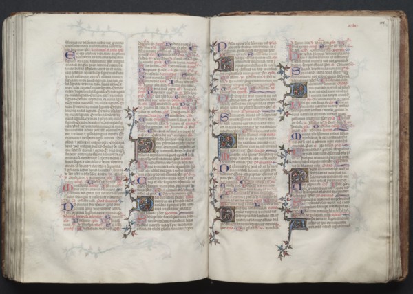The Gotha Missal:  Fol. 127v, Text, c. 1375. And workshop Master of the Boqueteaux (French). Ink,