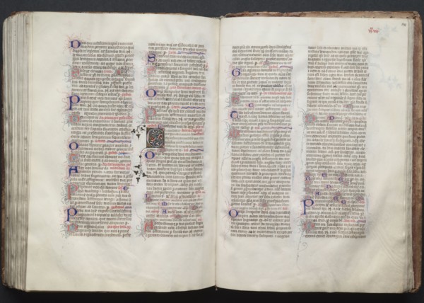 The Gotha Missal:  Fol. 139v, Text, c. 1375. And workshop Master of the Boqueteaux (French). Ink,