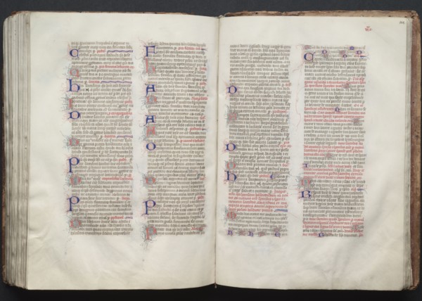 The Gotha Missal:  Fol. 142r, Text, c. 1375. And workshop Master of the Boqueteaux (French). Ink,