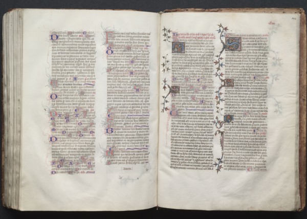 The Gotha Missal:  Fol. 144r, Text, c. 1375. And workshop Master of the Boqueteaux (French). Ink,