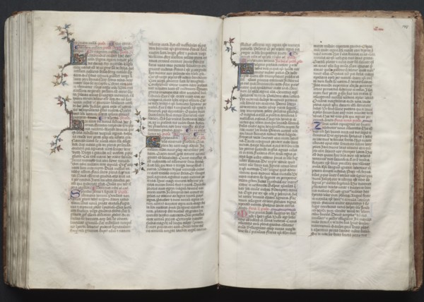 The Gotha Missal:  Fol. 144v, Text, c. 1375. And workshop Master of the Boqueteaux (French). Ink,