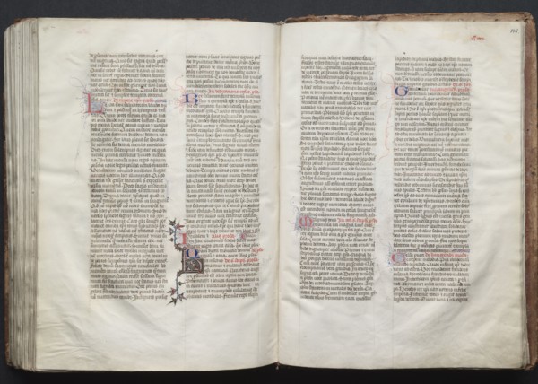 The Gotha Missal:  Fol. 147v, Text, c. 1375. And workshop Master of the Boqueteaux (French). Ink,