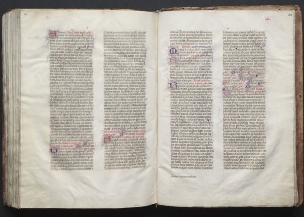 The Gotha Missal:  Fol. 151v, Text, c. 1375. And workshop Master of the Boqueteaux (French). Ink,