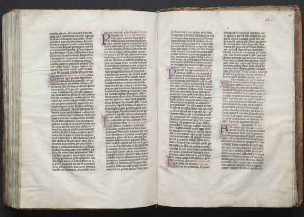 The Gotha Missal:  Fol. 154v, Text, c. 1375. And workshop Master of the Boqueteaux (French). Ink,