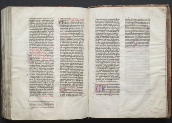 The Gotha Missal:  Fol. 157r, Text, c. 1375. And workshop Master of the Boqueteaux (French). Ink,