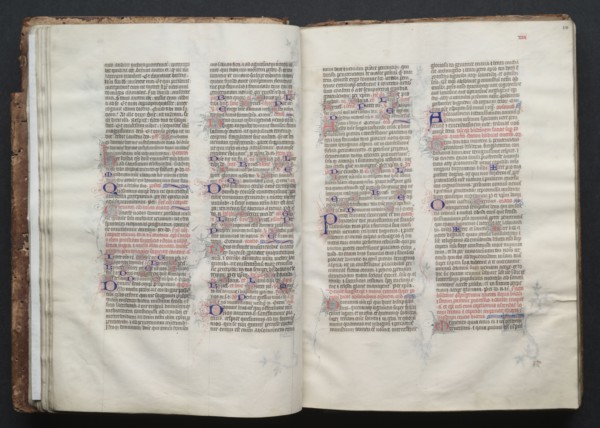 The Gotha Missal:  Fol. 24r, Text, c. 1375. And workshop Master of the Boqueteaux (French). Ink,
