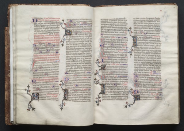 The Gotha Missal:  Fol. 24v, Text, c. 1375. And workshop Master of the Boqueteaux (French). Ink,