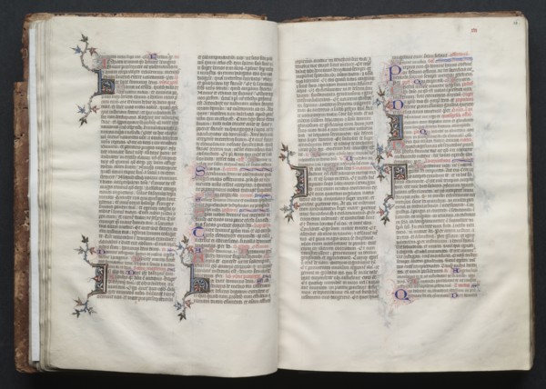 The Gotha Missal:  Fol. 26r, Text, c. 1375. And workshop Master of the Boqueteaux (French). Ink,