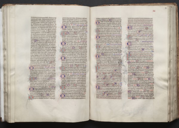 The Gotha Missal:  Fol. 53r, Text, c. 1375. And workshop Master of the Boqueteaux (French). Ink,