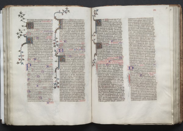 The Gotha Missal:  Fol. 78r, Text, c. 1375. And workshop Master of the Boqueteaux (French). Ink,