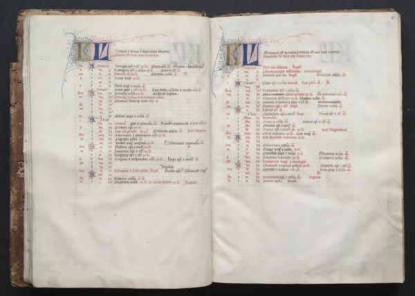 The Gotha Missal:  Fol. 9v, Text, c. 1375. And workshop Master of the Boqueteaux (French). Ink,