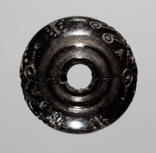 Spindle Whorl, 700s - 900s. Iran, early Islamic period, 8th - 10th century. Bone, incised; overall: