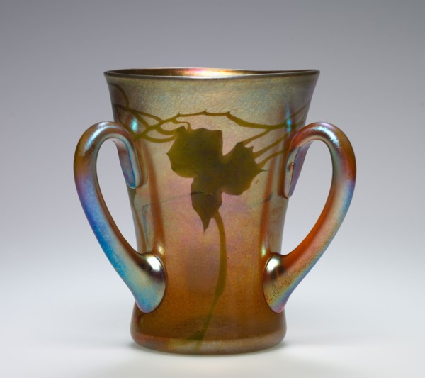 Three-Handled Vase, c. 1900. Louis Comfort Tiffany (American, 1848-1933). Favrile glass; diameter: