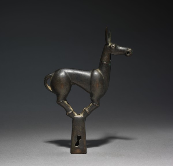 Pole Top as a Wild Ass, Han dynasty (206 BC-AD 220). China, Ordos Region, Han dynasty (202 BC-AD