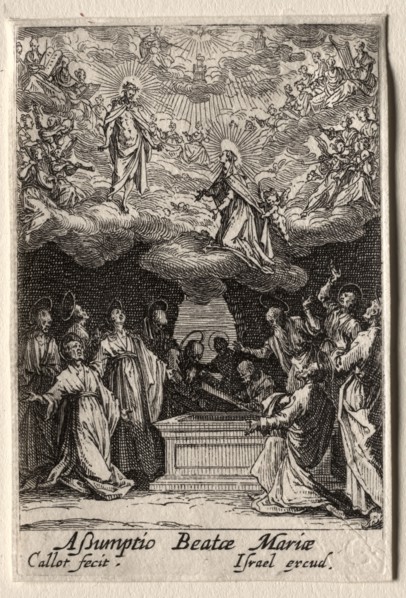 The Life of the Virgin:  The Assumption of the Virgin. Jacques Callot (French, 1592-1635). Etching