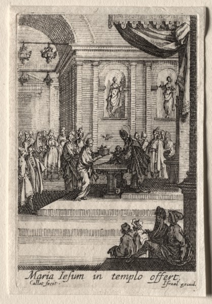 The Life of the Virgin:  The Presentation of Christ in the Temple. Jacques Callot (French,