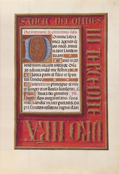 Hours of Queen Isabella the Catholic, Queen of Spain:  Fol. 38r, c. 1500. And associates Master of