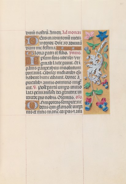 Hours of Queen Isabella the Catholic, Queen of Spain:  Fol. 84r, c. 1495-1500. And associates