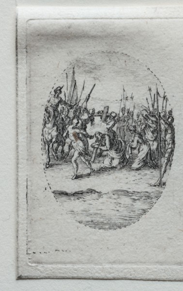 The Mysteries of the Passion:  The Carrying of the Cross. Jacques Callot (French, 1592-1635).