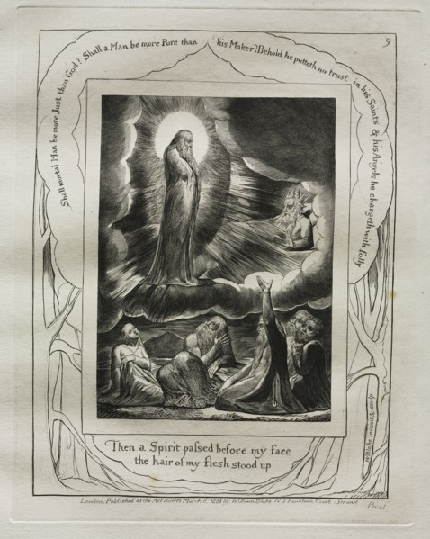 The Book of Job:  Pl. 9, Then a Spirit passed before my face / the hair of my flesh stood up, 1825.