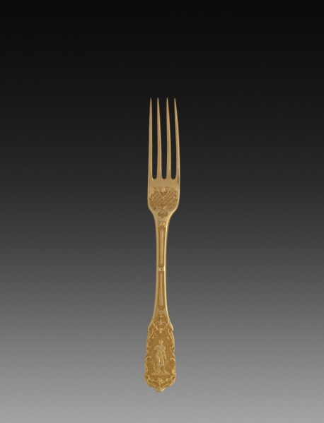 Fork, c. 1725. Germany, Augsburg(?), 18th century. Gold; overall: 19.1 cm (7 1/2 in.).