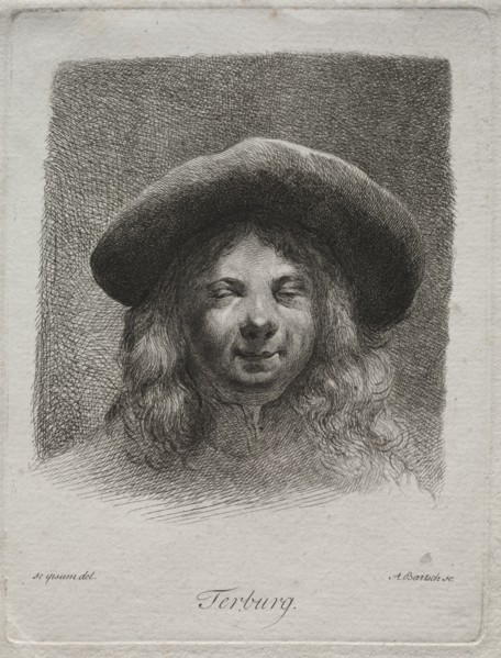 Portrait of Gerard Terborch. Adam von Bartsch (Austrian, 1757-1821). Etching