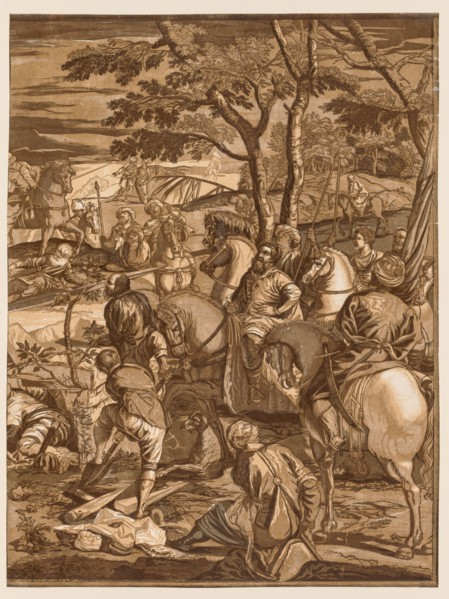Crucifixion, 1741. John Baptist Jackson (British, 1701-c. 1780). Chiaroscuro woodcut