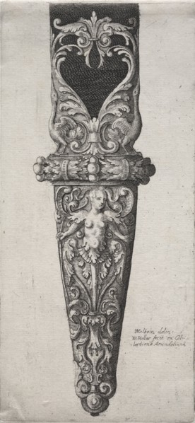 Design for Dagger Sheath. Wenceslaus Hollar (Bohemian, 1607-1677). Etching